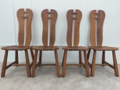 Pamono Belgian Brutalist Chairs by De Puydt, 1960s, Set of 4 Best