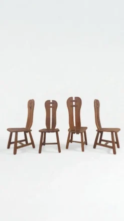 Pamono Belgian Brutalist Chairs by De Puydt, 1960s, Set of 4 Best