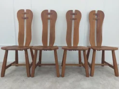 Pamono Belgian Brutalist Chairs by De Puydt, 1960s, Set of 4 Best
