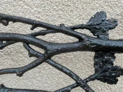 Pamono Bench in Cast Iron with Decor of Branches and Snakes, 1900