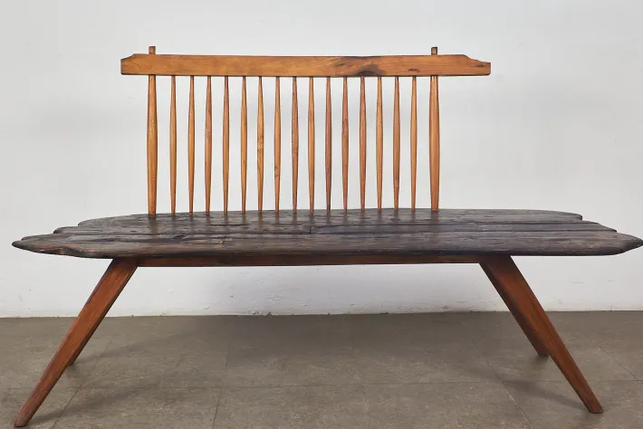 Pamono Bench in the style of George Nakashima, 1960s Best