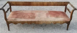 Pamono Bench in Walnut Veneer, Italy, 1830s Best
