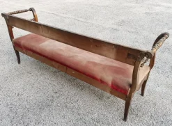Pamono Bench in Walnut Veneer, Italy, 1830s Best