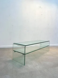 Pamono Bent Glass TV-Table or Console New