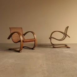 Pamono Bentwood Loungers, 1940s, Set of 2 Sale