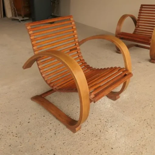 Pamono Bentwood Loungers, 1940s, Set of 2 Sale