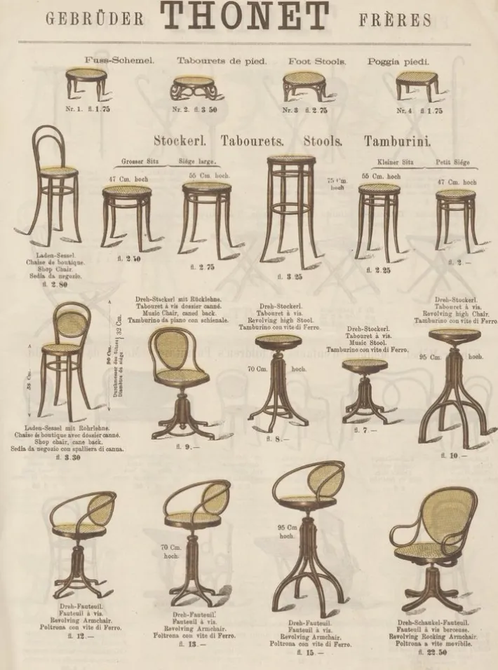 Pamono Bentwood No. 9 Swivel Chair attributed to J. J. Kohn for Thonet, 1886 Sale