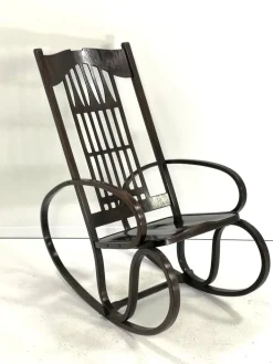 Pamono Bentwood Rocking Chair by Gustav Siegel for Jacob & Josef Kohn, 1910s Online