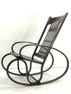 Pamono Bentwood Rocking Chair by Gustav Siegel for Jacob & Josef Kohn, 1910s Online
