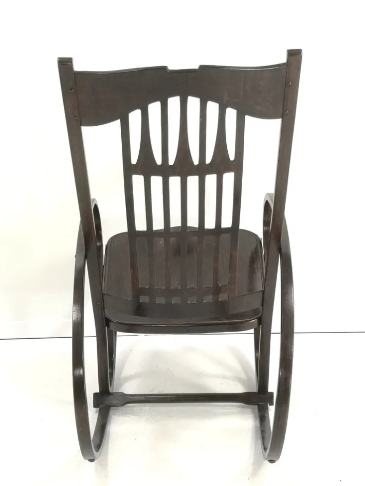 Pamono Bentwood Rocking Chair by Gustav Siegel for Jacob & Josef Kohn, 1910s Online