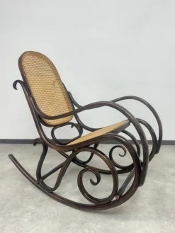 Pamono Bentwood Rocking Chair from Thonet, 1940s New