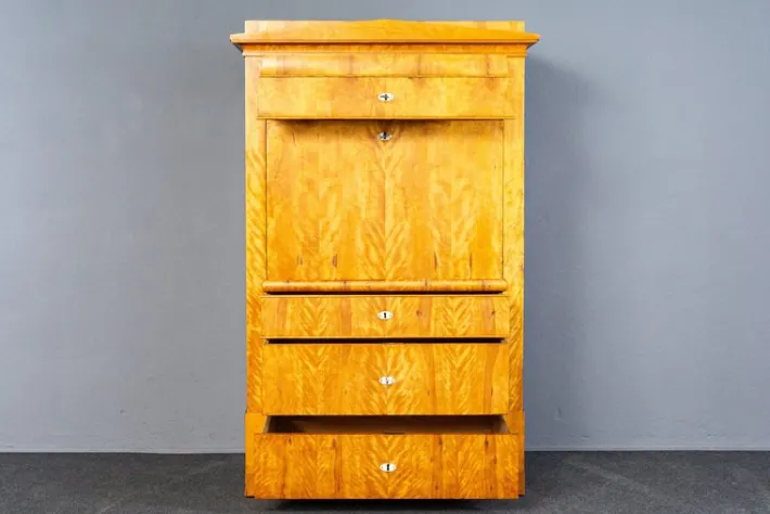 Pamono Biedermeier Birch & Elm Secretary Hot