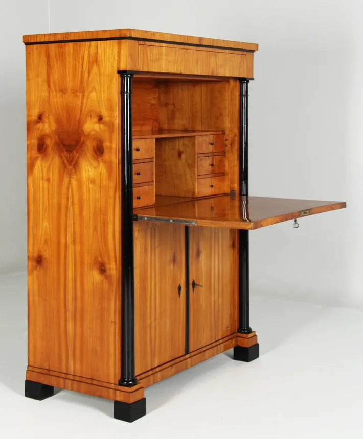 Pamono Biedermeier Cherrywood Secretary, 1830s Clearance