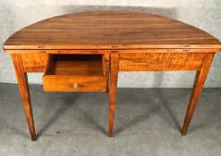 Pamono Biedermeier Demi-Lune Table in Walnut, 1820s New