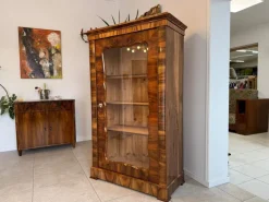 Pamono Biedermeier Display Cabinet in Glass Hot