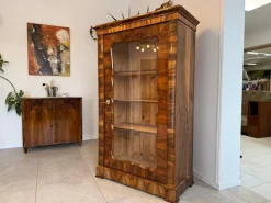 Pamono Biedermeier Display Cabinet in Glass Hot