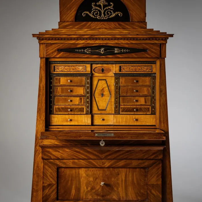 Pamono Biedermeier Pyramid Secretaire, 1810 Discount