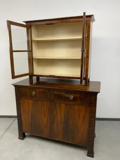 Pamono Biedermeier Walnut Display Cabinet Outlet