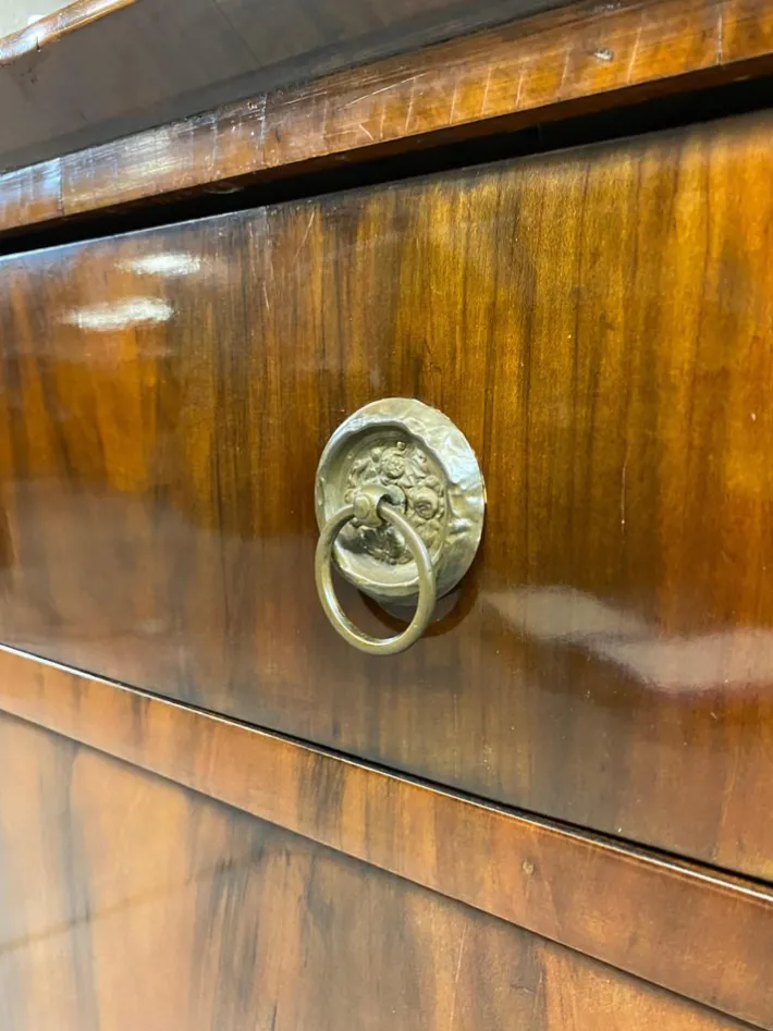 Pamono Biedermeier Walnut Display Cabinet Outlet