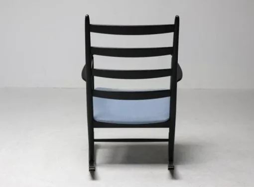 Pamono Black Beech Rocking Chair by Niels Eilersen, Denmark, 1960s