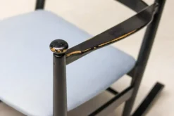 Pamono Black Beech Rocking Chair by Niels Eilersen, Denmark, 1960s