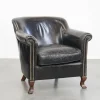 Pamono Black Grained Cowhide Armchair Discount