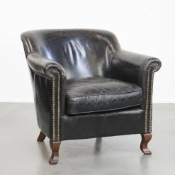Pamono Black Grained Cowhide Armchair Discount