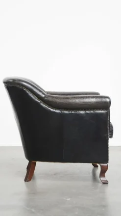 Pamono Black Grained Cowhide Armchair Discount