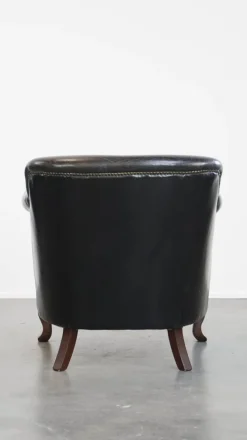 Pamono Black Grained Cowhide Armchair Discount