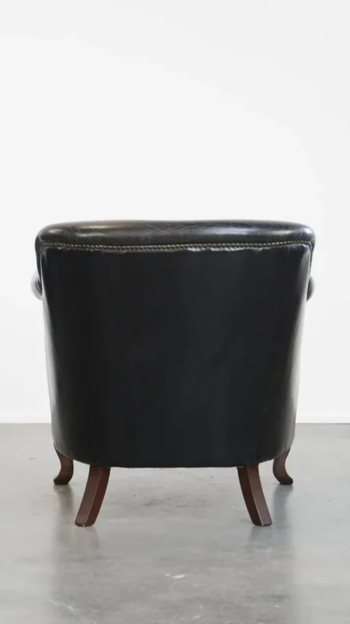 Pamono Black Grained Cowhide Armchair Discount