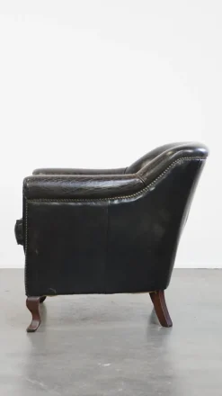 Pamono Black Grained Cowhide Armchair Discount
