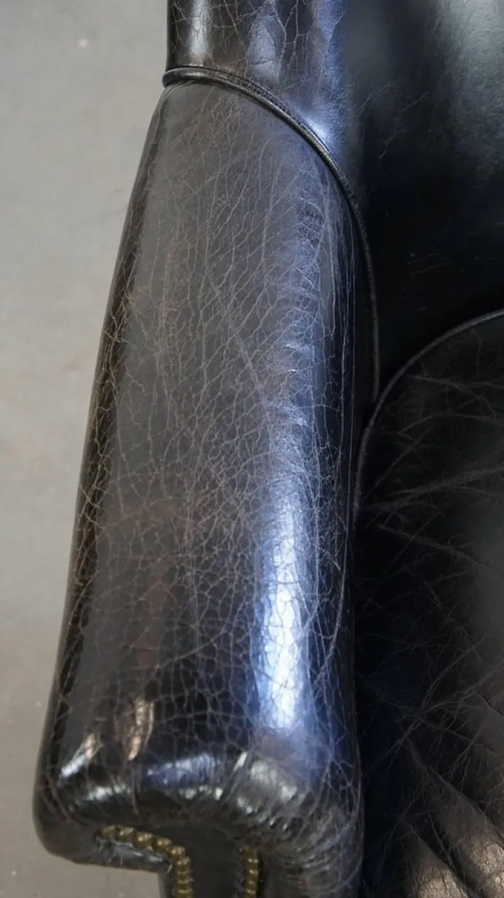 Pamono Black Grained Cowhide Armchair Discount