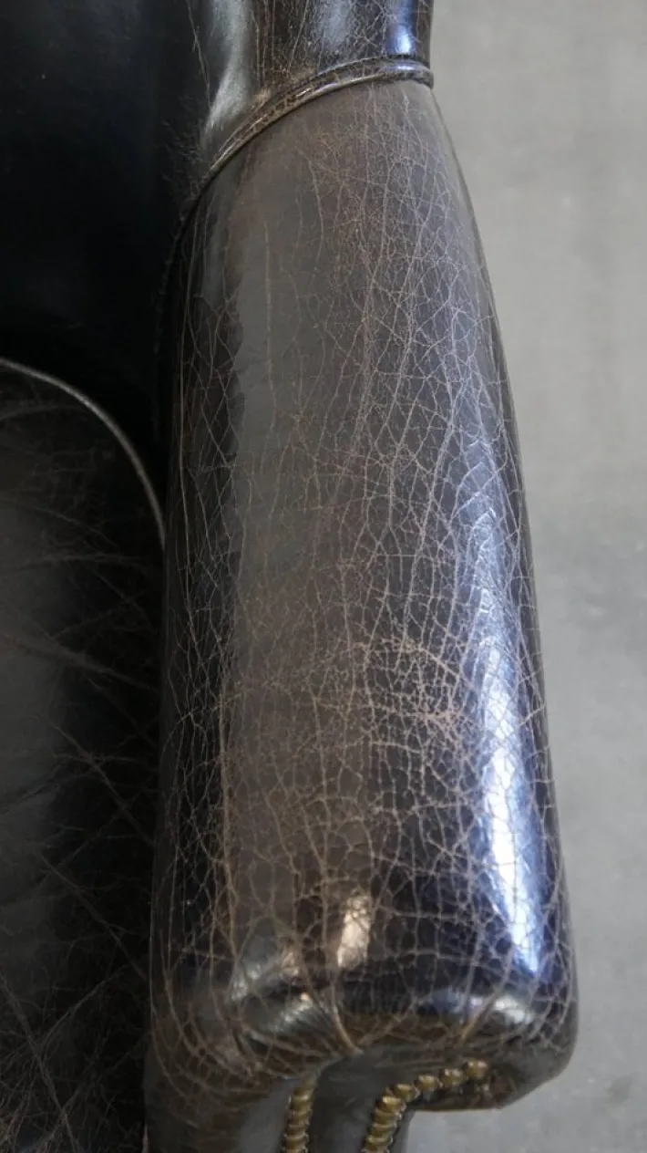 Pamono Black Grained Cowhide Armchair Discount