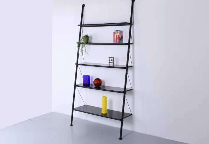 Pamono Black John Ild Shelving System by Philippe Starck for Disform, 1970s Clearance