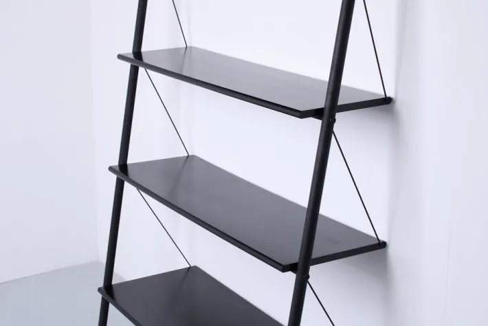 Pamono Black John Ild Shelving System by Philippe Starck for Disform, 1970s Clearance