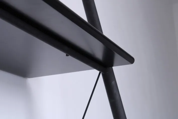 Pamono Black John Ild Shelving System by Philippe Starck for Disform, 1970s Clearance