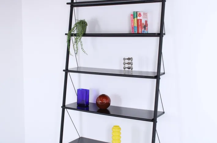 Pamono Black John Ild Shelving System by Philippe Starck for Disform, 1970s Clearance