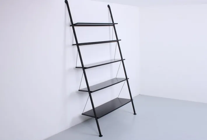 Pamono Black John Ild Shelving System by Philippe Starck for Disform, 1970s Clearance