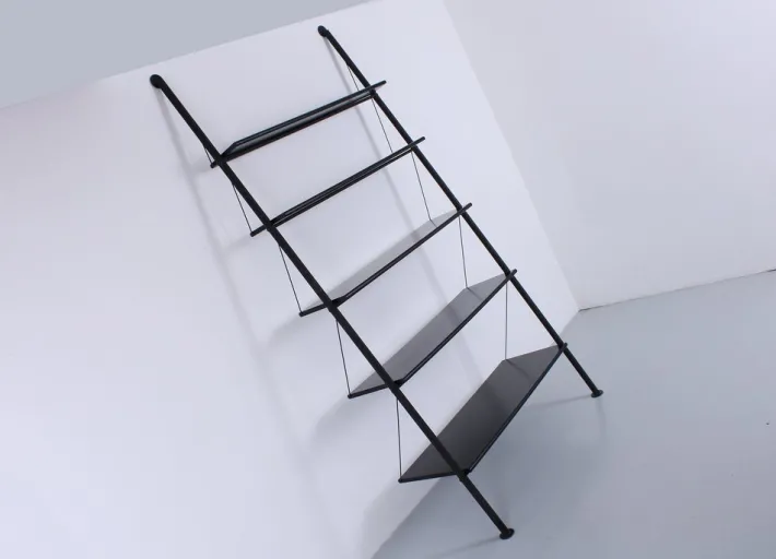 Pamono Black John Ild Shelving System by Philippe Starck for Disform, 1970s Clearance