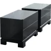 Pamono Black Lacquered High Gloss Cabinets by Emiel Veranneman, Belgium, 1980s, Set of 2 New