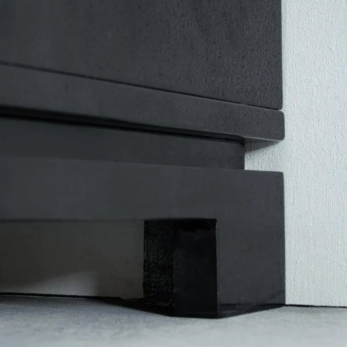 Pamono Black Lacquered High Gloss Cabinets by Emiel Veranneman, Belgium, 1980s, Set of 2 New