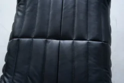 Pamono Black Leather Sandra Sofa Set by Annie Hieronimus for Ligne Roset, 1973, Set of 7 Outlet