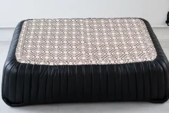 Pamono Black Leather Sandra Sofa Set by Annie Hieronimus for Ligne Roset, 1973, Set of 7 Outlet