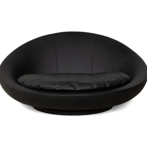 Pamono Black Leather 2-Seater Sofa by Désirée Lacoon Discount