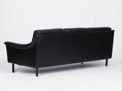 Pamono Black Leather Sofa and 2 Armchairs, Germany, 1960s, Set of 3 Discount