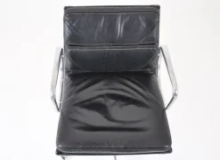 Pamono Black Leather Soft Pad Office Chair by Charles & Ray Eames for ICF, 1970s Clearance