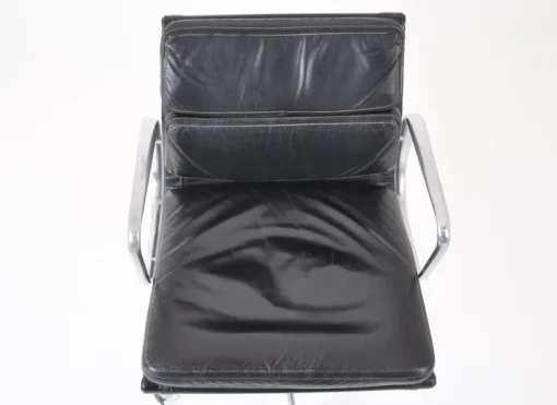 Pamono Black Leather Soft Pad Office Chair by Charles & Ray Eames for ICF, 1970s Clearance