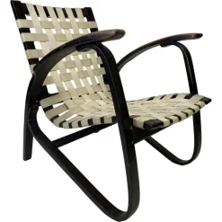 Pamono Black Lounge Chair by Jan Vanek, 1920s-1940s New