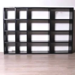 Pamono Black Modular Bookcase by Giulio A. Polvara for Kartell, 1970s Clearance
