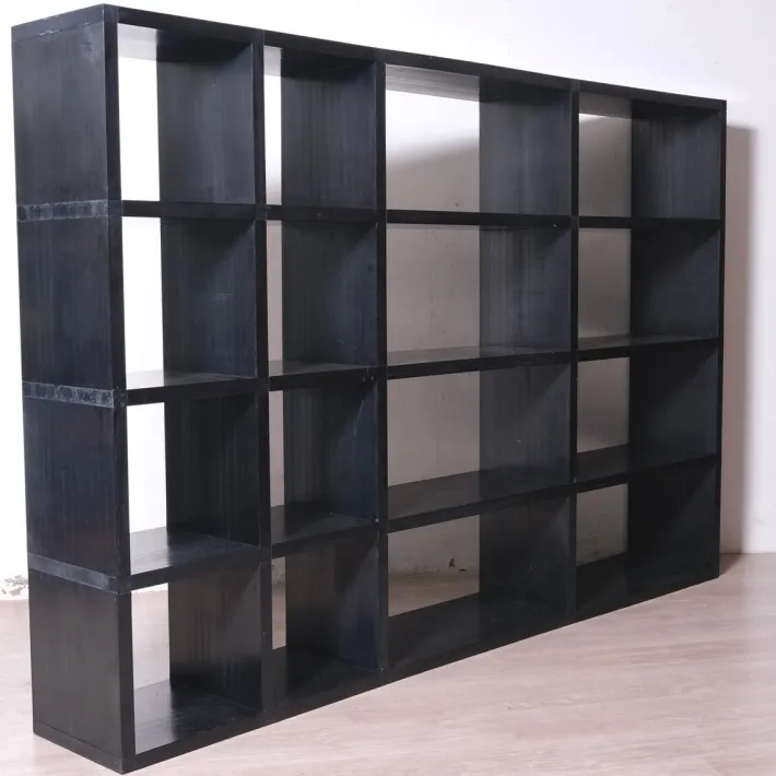 Pamono Black Modular Bookcase by Giulio A. Polvara for Kartell, 1970s Clearance